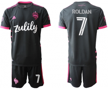 Men 2020-2021 club Seattle Sounders away 7 black Soccer Jerseys