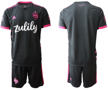 Men 2020-2021 club Seattle Sounders away blank black Soccer Jerseys