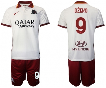 Men 2020-2021 Club Rome away white 9 Nike Soccer Jersey