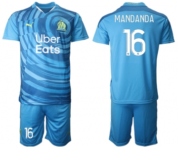 Men 2021 Olympique de Marseille away 16 soccer jerseys