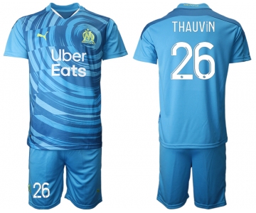 Men 2021 Olympique de Marseille away 26 soccer jerseys