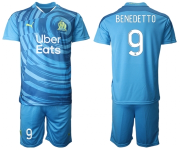 Men 2021 Olympique de Marseille away 9 soccer jerseys