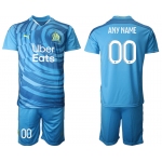 Men 2021 Olympique de Marseille away custom soccer jerseys