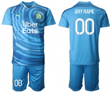Men 2021 Olympique de Marseille away custom soccer jerseys