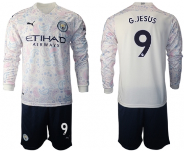 2021 Men Manchester city away long sleeve 9 soccer jerseys