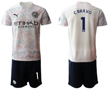 Men 2020-2021 club Manchester City away 1 white Soccer Jerseys