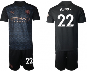 Men 2020-2021 club Manchester City away 22 black Soccer Jerseys