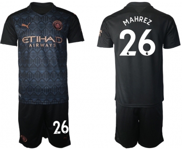 Men 2020-2021 club Manchester City away 26 black Soccer Jerseys