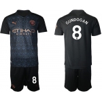 Men 2020-2021 club Manchester City away 8 black Soccer Jerseys