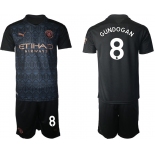 Men 2020-2021 club Manchester City away 8 black Soccer Jerseys