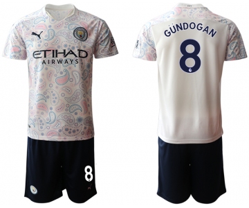Men 2020-2021 club Manchester City away 8 white Soccer Jerseys
