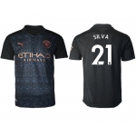 Men 2020-2021 club Manchester City away aaa version 21 black Soccer Jerseys