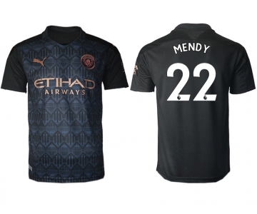 Men 2020-2021 club Manchester City away aaa version 22 black Soccer Jerseys