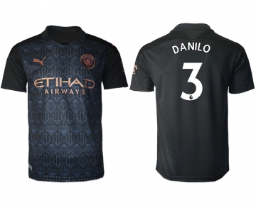 Men 2020-2021 club Manchester City away aaa version 3 black Soccer Jerseys