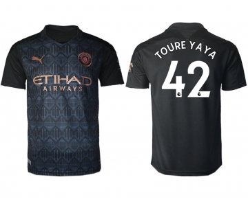 Men 2020-2021 club Manchester City away aaa version 42 black Soccer Jerseys