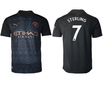 Men 2020-2021 club Manchester City away aaa version 7 black Soccer Jerseys