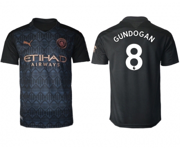 Men 2020-2021 club Manchester City away aaa version 8 black Soccer Jerseys
