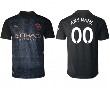 Men 2020-2021 club Manchester City away aaa version customized black Soccer Jerseys