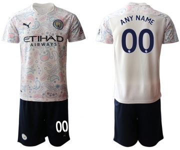 Men 2020-2021 club Manchester City away customized white Soccer Jerseys