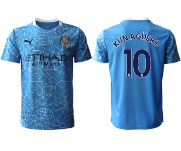 Men 2020-2021 club Manchester City home aaa version 10 blue Soccer Jerseys