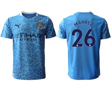 Men 2020-2021 club Manchester City home aaa version 26 blue Soccer Jerseys