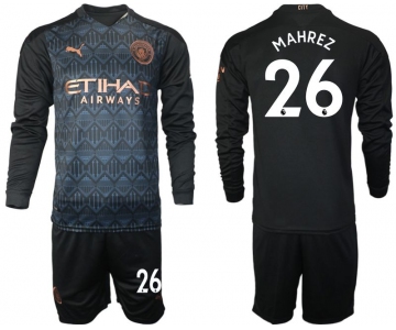 Men 2020-2021 club Manchester city home long sleeve 26 black Soccer Jerseys
