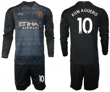 Men 2021 Manchester city home long sleeve 10 soccer jerseys