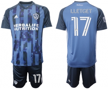 Men 2020-2021 club Los Angeles Galaxy away 17 blue Soccer Jerseys