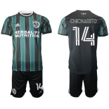Men 2021-2022 Club Los Angeles Galaxy away black 14 Adidas Soccer Jersey