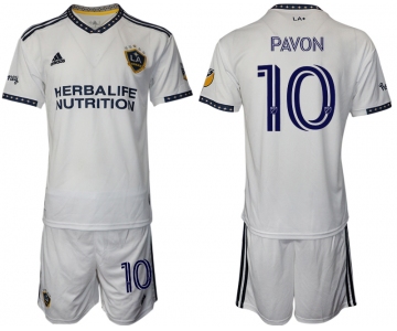 Men 2022-2023 Club Los Angeles Galaxy home white 10 Adidas Soccer Jersey