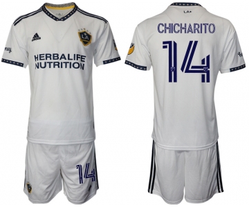 Men 2022-2023 Club Los Angeles Galaxy home white 14 Adidas Soccer Jersey