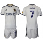 Men 2022-2023 Club Los Angeles Galaxy home white 7 Adidas Soccer Jersey