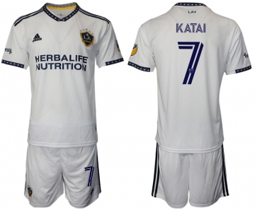 Men 2022-2023 Club Los Angeles Galaxy home white 7 Adidas Soccer Jersey