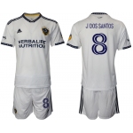 Men 2022-2023 Club Los Angeles Galaxy home white 8 Adidas Soccer Jersey