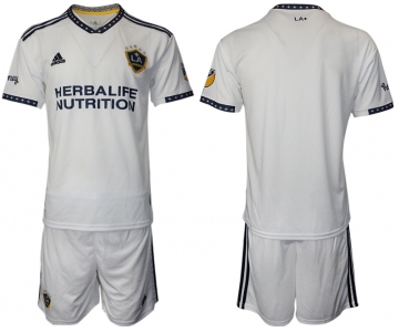 Men 2022-2023 Club Los Angeles Galaxy home white blank Adidas Soccer Jersey
