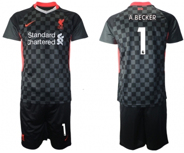 Men 2020-2021 club Liverpool Second away 1 black Soccer Jerseys