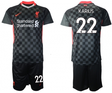 Men 2020-2021 club Liverpool Second away 20 black Soccer Jerseys