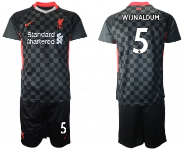 Men 2020-2021 club Liverpool Second away 5 black Soccer Jerseys