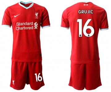 Men 2020-2021 club Liverpool home 16 red Soccer Jerseys