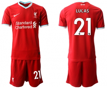 Men 2020-2021 club Liverpool home 21 red Soccer Jerseys