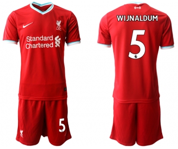 Men 2020-2021 club Liverpool home 5 red Soccer Jerseys