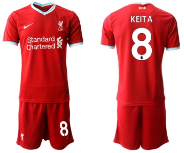 Men 2020-2021 club Liverpool home 8 red Soccer Jerseys