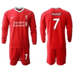 Men 2020-2021 club Liverpool home long sleeves 7 red Soccer Jerseys