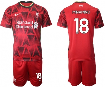 Men 2021-2022 Club Liverpool home red 18 Nike Soccer Jersey