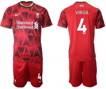 Men 2021-2022 Club Liverpool home red 4 Nike Soccer Jersey