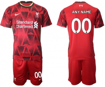 Men 2021-2022 Club Liverpool home red customized Nike Soccer Jersey