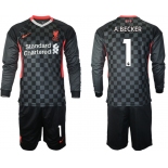 Men 2021 Liverpool away long sleeves 1 soccer jerseys