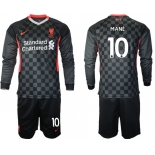 Men 2021 Liverpool away long sleeves 10 soccer jerseys