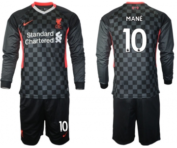 Men 2021 Liverpool away long sleeves 10 soccer jerseys