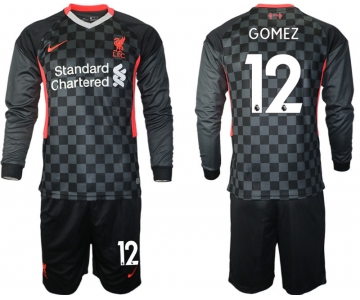 Men 2021 Liverpool away long sleeves 12 soccer jerseys